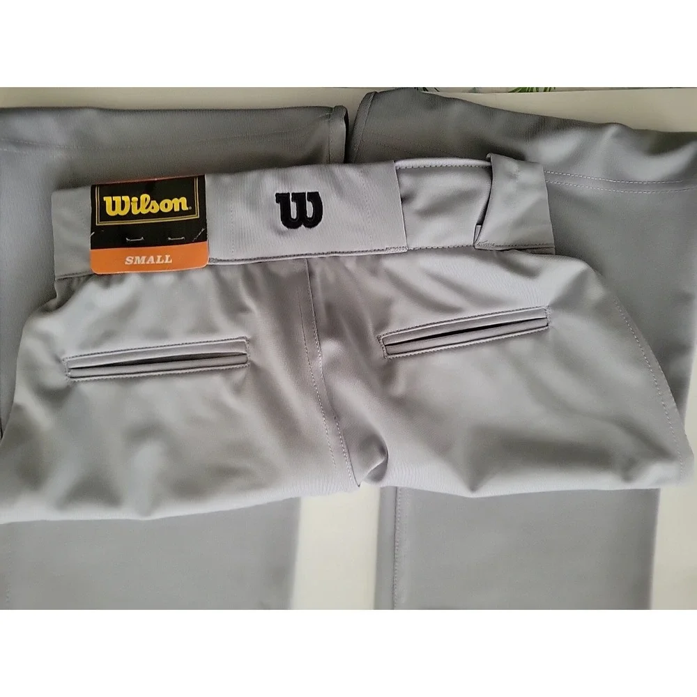 Wilson Youth Baseball Pants Small Gray Fitted New with‎ Tags Softball 28W 33L